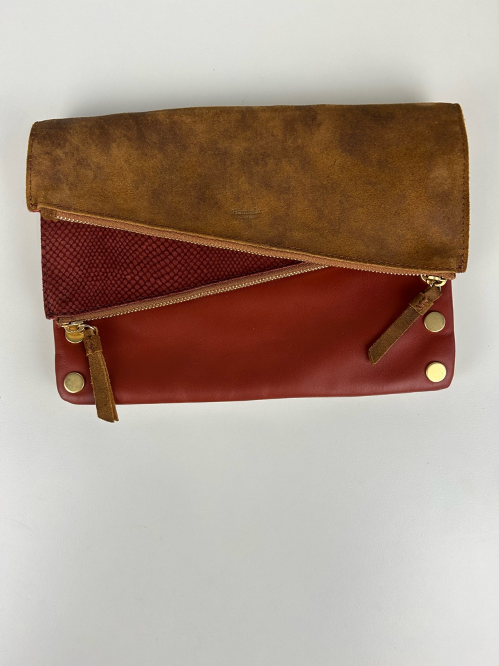 HAMMITT DILLON LOS ANGELES DILLON ARCHES HENNA LEATHER CROSSBODY CLUTCH MEDIUM - Picture 3 of 16